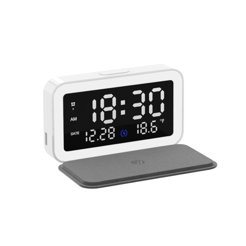 6-in-1 Wireless Charging Clock: LED Night Light and Fast Charger