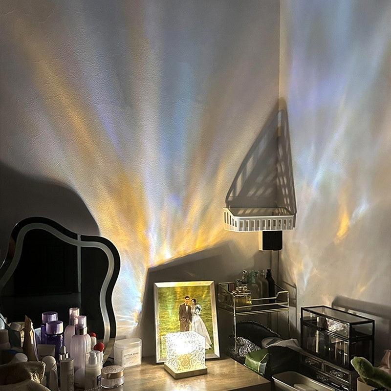 Water Ripple LED Night Light: Rotating Projection Lamp