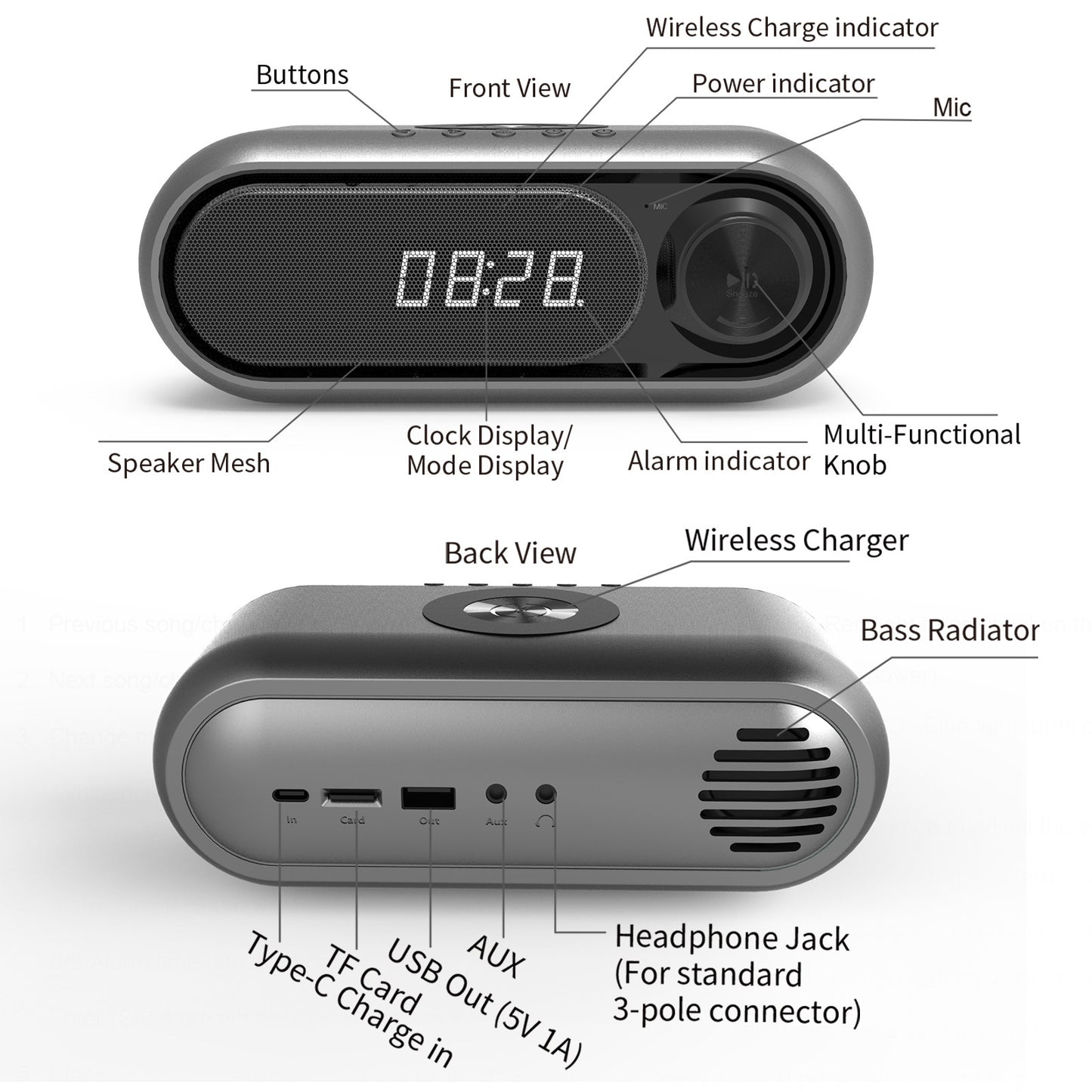 Bedside Wireless Charger Speaker: Charging Audio Convenience