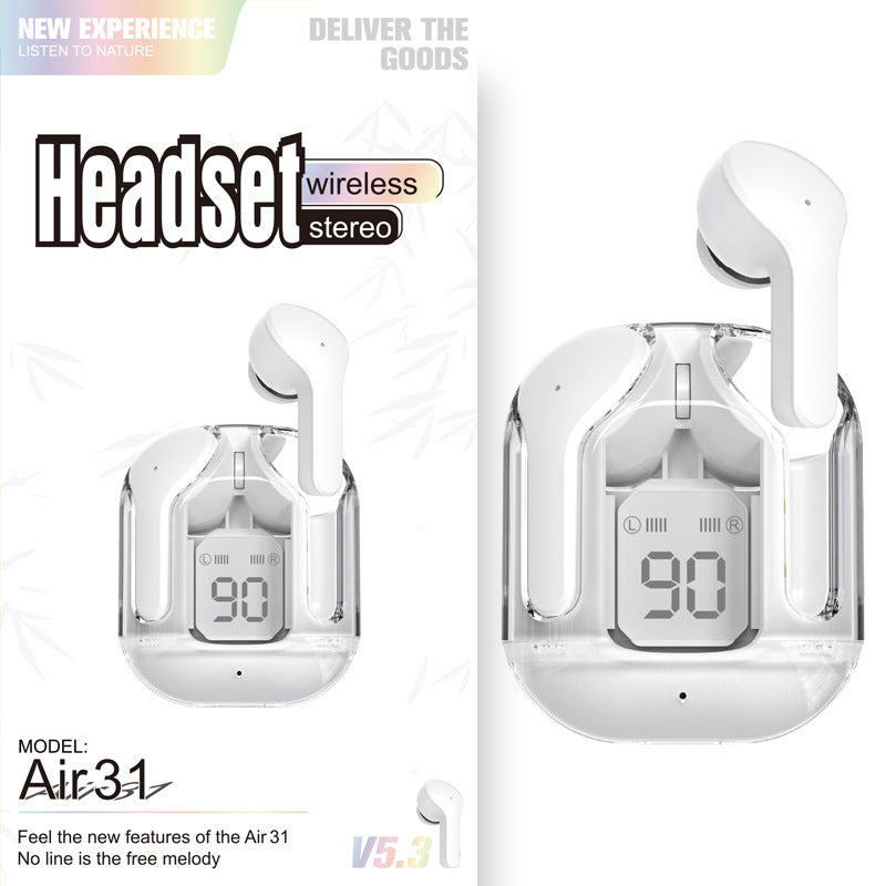 Mini Transparent Bluetooth Headset: ENC Noise Reduction for Sports