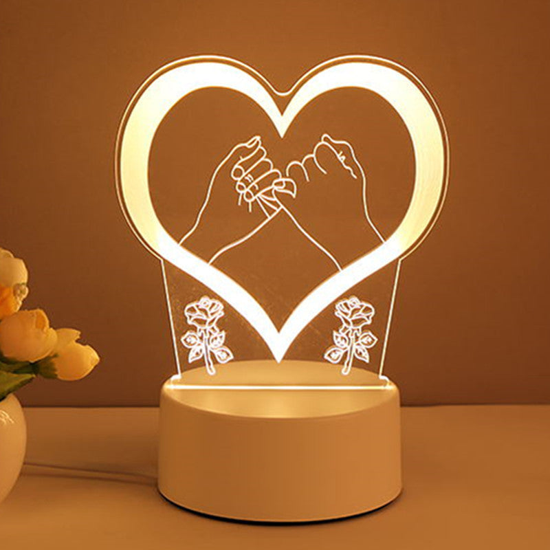 3D LED Night Lights: Acrylic Neon Sign Decor