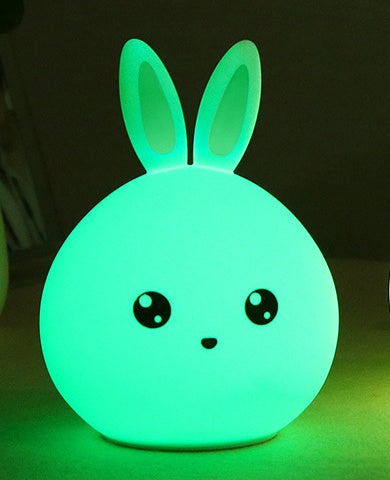 Cute Rabbit Night Light: Touch Sensor LED Lamp