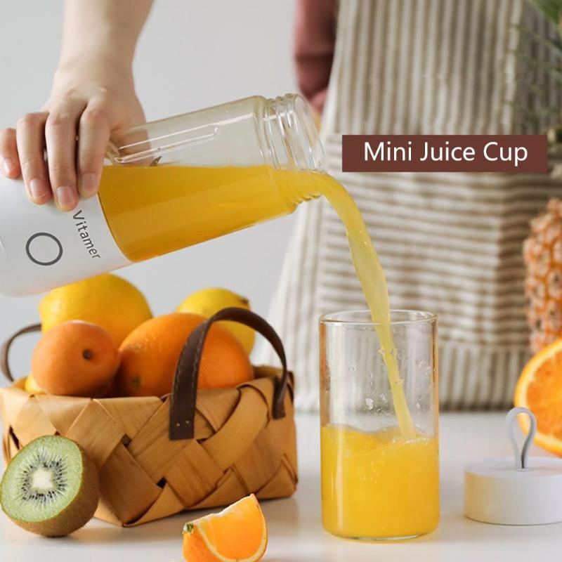 350ml Portable Blender: Electric USB Rechargeable Juicer Cup