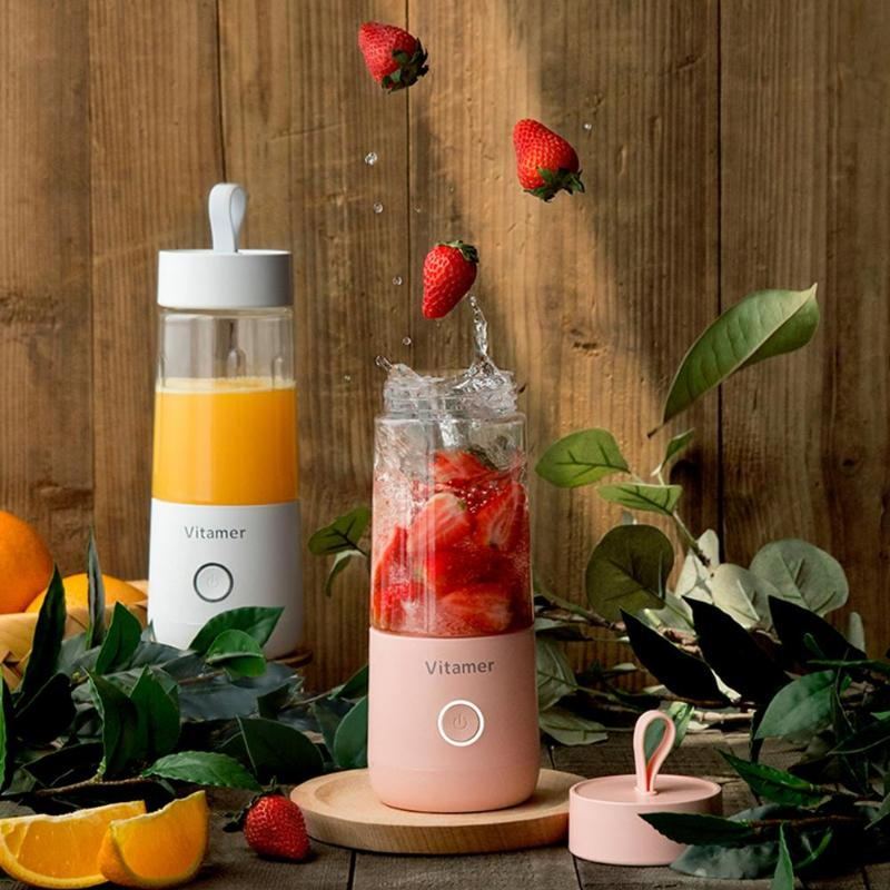 350ml Portable Blender: Electric USB Rechargeable Juicer Cup