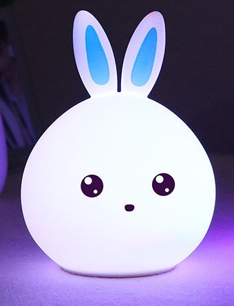 Cute Rabbit Night Light: Touch Sensor LED Lamp