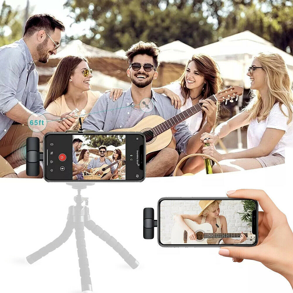 Lavalier Mini Microphone: Wireless Audio Recording for Phone, Video, and Live Streaming