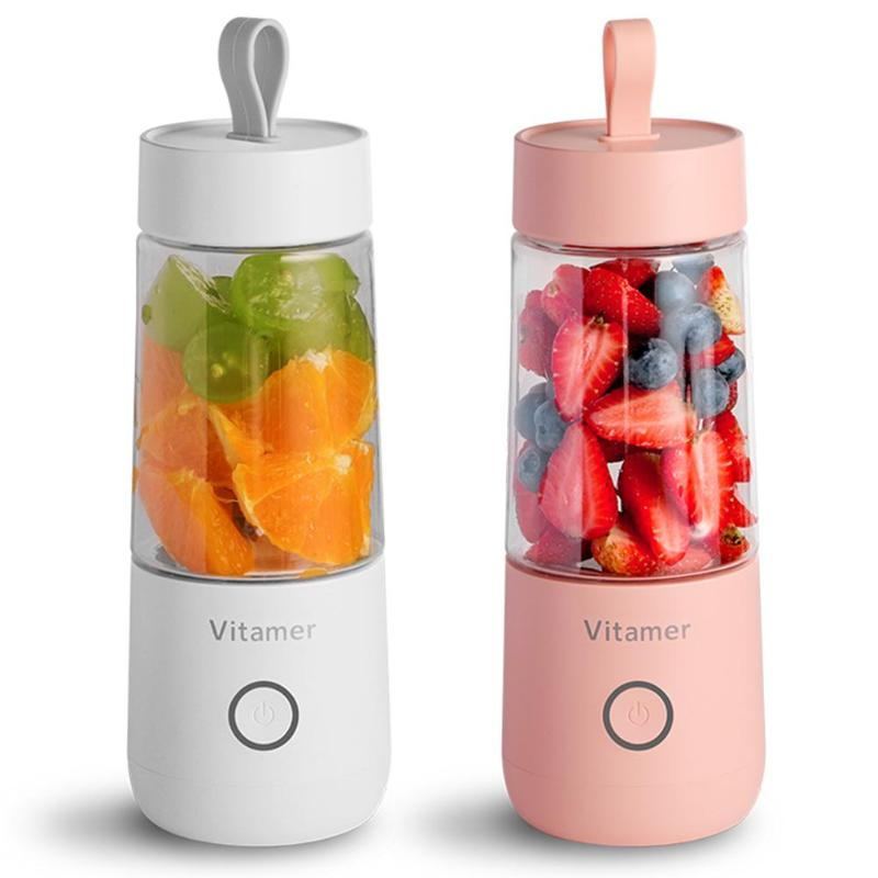 350ml Portable Blender: Electric USB Rechargeable Juicer Cup