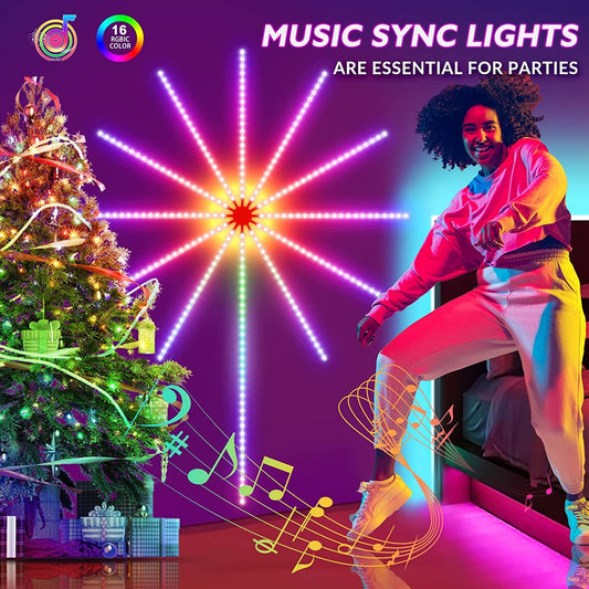 Firework Lights LED Strip: Music Sync and Color Changing Fun