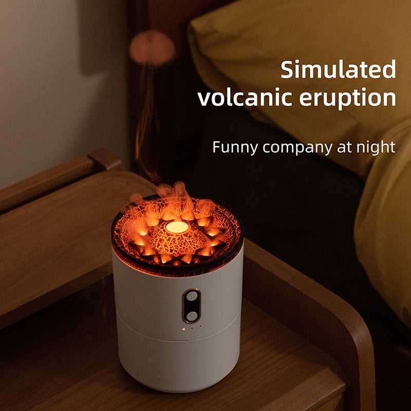 Volcanic Flame Aroma Diffuser: USB Portable Air Humidifier