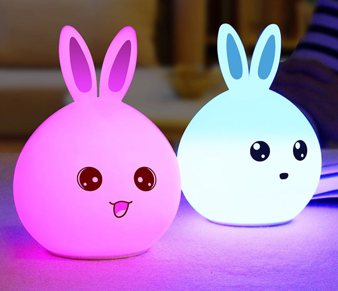 Cute Rabbit Night Light: Touch Sensor LED Lamp