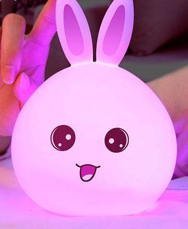 Cute Rabbit Night Light: Touch Sensor LED Lamp