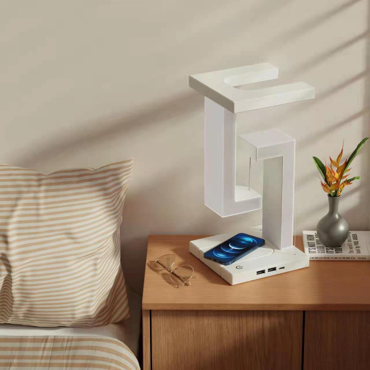 Creative Floating Lamp: Wireless Charging Table Lamp