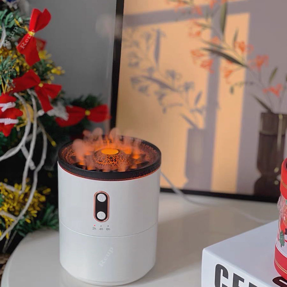 Volcanic Flame Aroma Diffuser: USB Portable Air Humidifier