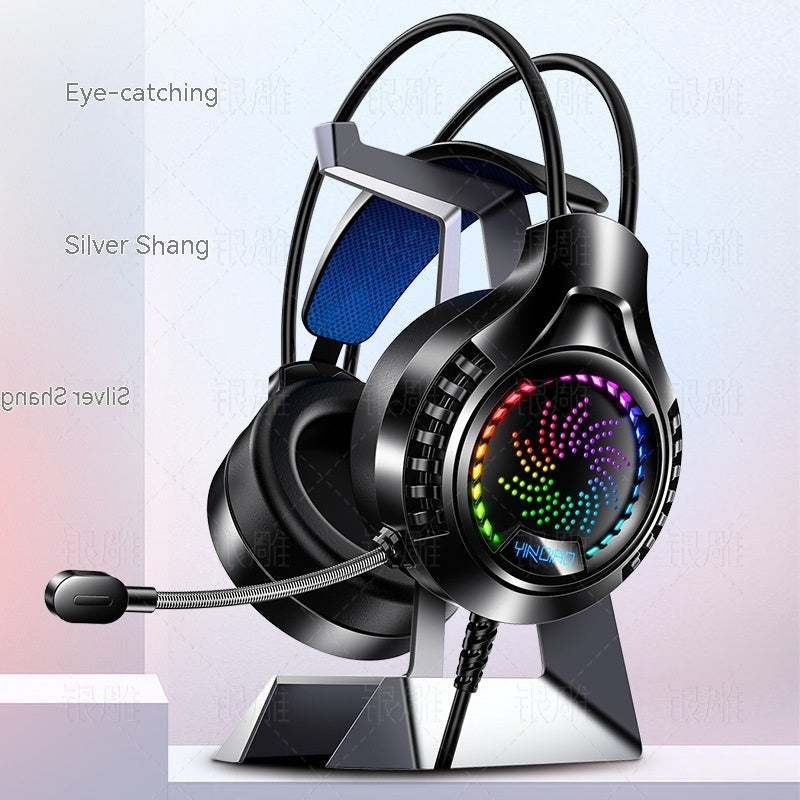 Silver Eagle Q7 Gaming Headset: Luminous USB Headphones