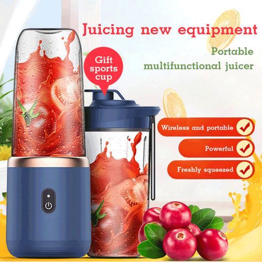 6-Blade Portable Blender: Mini Juicer Cup for Smoothies and Ice Crushing