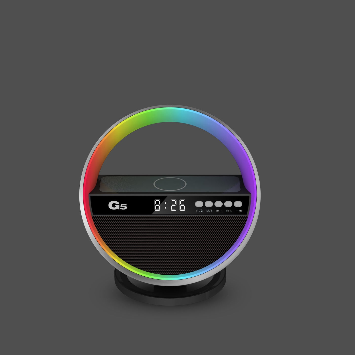 The 2024 New Multifunction RGB Night Light Wireless Charger Bluetooth Speaker Large G Ambience Light Home Decor