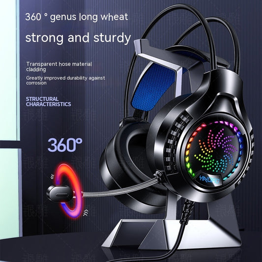 Silver Eagle Q7 Gaming Headset: Luminous USB Headphones